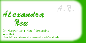 alexandra neu business card